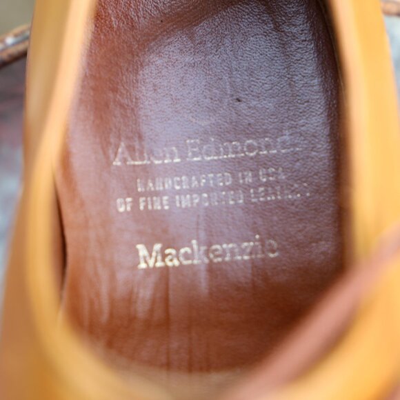 Allen Edmonds MacKenzie 10-D Tan Wholecut Mens Dress Shoes - Picture 12 of 13